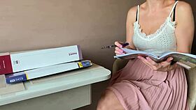 Teacher, wanna feel my cock stretch your shy pussy after class?