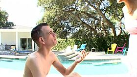 laurie vargas gapes ass on cock then licks cum off it