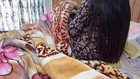 angry big titted babe rides cock sharing tight bed hindi moans