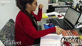 imagine licking my feet while i dangle flats as teacher?