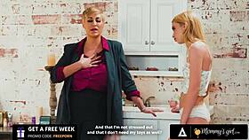 Angry milf Ryan Keely spanks fingers clumsy teen Chloe Cherry rough