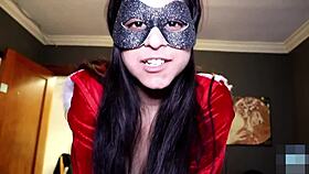 Young Desi Teen Trains Deepthroat on Big Cock for Christmas