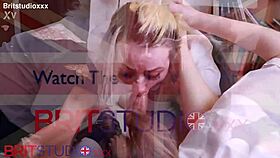 Hey girls, suck this huge cock then snowball the cum between you two