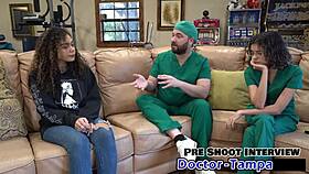 Dr Tampa Probes Mara Luv's Shaved Pussy in University Entrance Exam