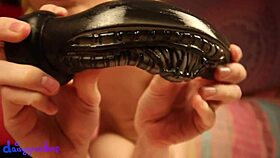 Ever tried mr hankey's massive oni alien breeder dildo fisting my ass?