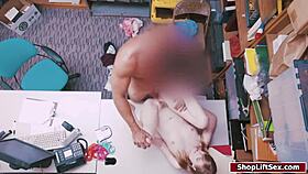 shoplifter teen caught deepthroating on store floor 😈🔥