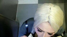 hard stranger fuck in elevator turns public with neighbor