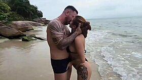 Met sexy Brazilian babe on beach for instant pussy licking fuck