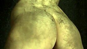 Chained cute shaved pussy babe masturbates boobs in BDSM cosplay fantasy.