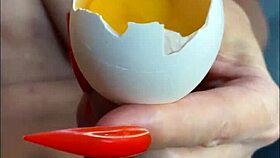 milf biology taboo... uh eggs insemination handjob with food mess