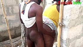 Ebony chubby babe come fuck me hard under the tank stand right here