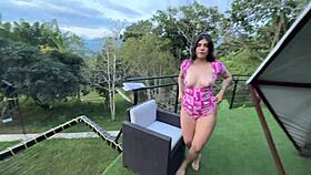 waking up horny begging for hard pounding from hot colombian stud