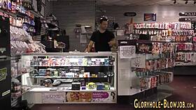 hey brunette, suck that black monster cock at gloryhole till cum floods your mouth.