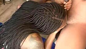 she gulps down bbc nut in tight closet space