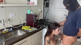 cooking some pv then boom my friend's bbc fucks me bareback hard! 🍆🔥