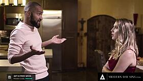 Boyfriend dominates cadence lux with extreme rough choking deepthroat submission