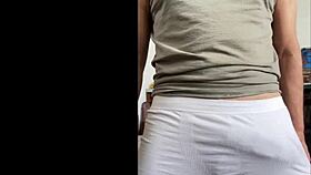 amateur dude with monster cock shows off his huge bulging package