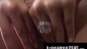 Big tittied brunette rides cock hard in vintage doggystyle and titty fuck action