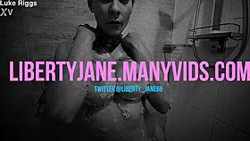 liberty jane pounds huge dildo to explosive orgasm in pov solo