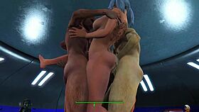 three guys gangbang one girl hard assfucking orgy