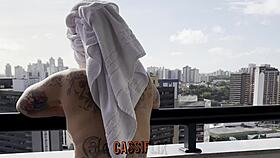 alone at home calling big stud for raw fun watch full action