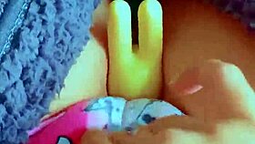 WOW! tiny latina teen's FIRST VIBRATOR shakes her wet pussy!