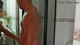 valentina tovar shares steamy shower sucking delicious big cock wetly