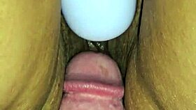 Watch this juicy latina milf's wet pussy get fucked up close