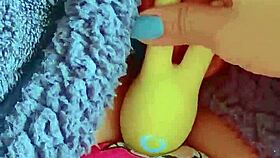 WOW! tiny latina teen's FIRST VIBRATOR shakes her wet pussy!