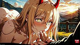 Denji chains Power in wild Chainsaw Man hentai romp