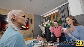 😍 sunday walk swaps hot latina for first threesome bed romp