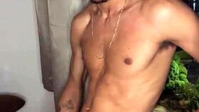 Safado boy jerks huge load handjob style at building window view