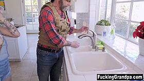 Old man begs young hottie to suck and fuck his cock 🍆😈