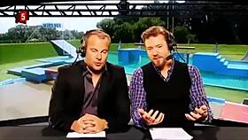 danish bikini babes wipeout by the pool