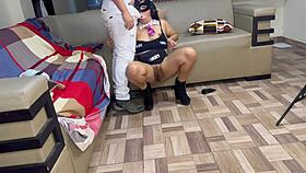 secret glance at her toy stretching big pussy wide