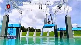 danish bikini babes wipeout by the pool