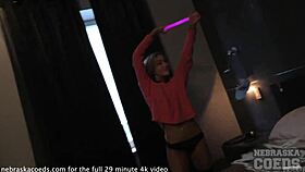 petite spinner jesse stuffs panties glowstick gaping pussy