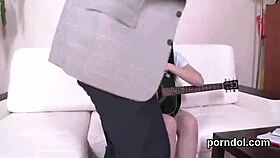 Lovesome giggles as older teacher teases then shags her hard