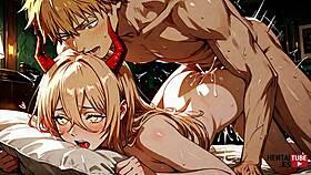 Denji chains Power in wild Chainsaw Man hentai romp