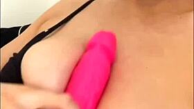 slutty british girlfriend masturbates with dildo pov horny!