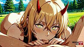 Denji chains Power in wild Chainsaw Man hentai romp