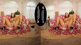 Jenifer Jane Shoves Dildo Deep In Shaved Pussy For Explosive Vr Orgasm!