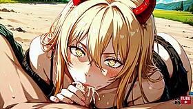 Denji chains Power in wild Chainsaw Man hentai romp