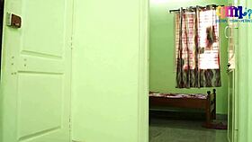 Chubby Indian housewife seduces engineer with big tits bounce