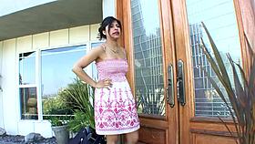 laurie vargas gapes ass on cock then licks cum off it