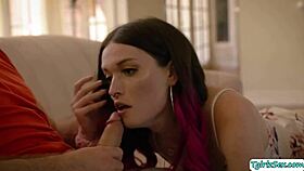 blonde tgirl natalie stone rims and takes hardcore ass pounding