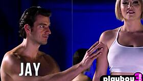 BIG ASS MILF STRIPS NAKED IN STEAMY WORKOUT HELP SESSION!