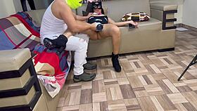 secret glance at her toy stretching big pussy wide