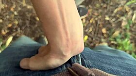 spanish milf wife gives risky public park blowjob deepthroat cumshot, they almost caught us! 😏💦