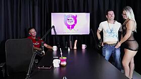 blonde strips hot in swinger house party